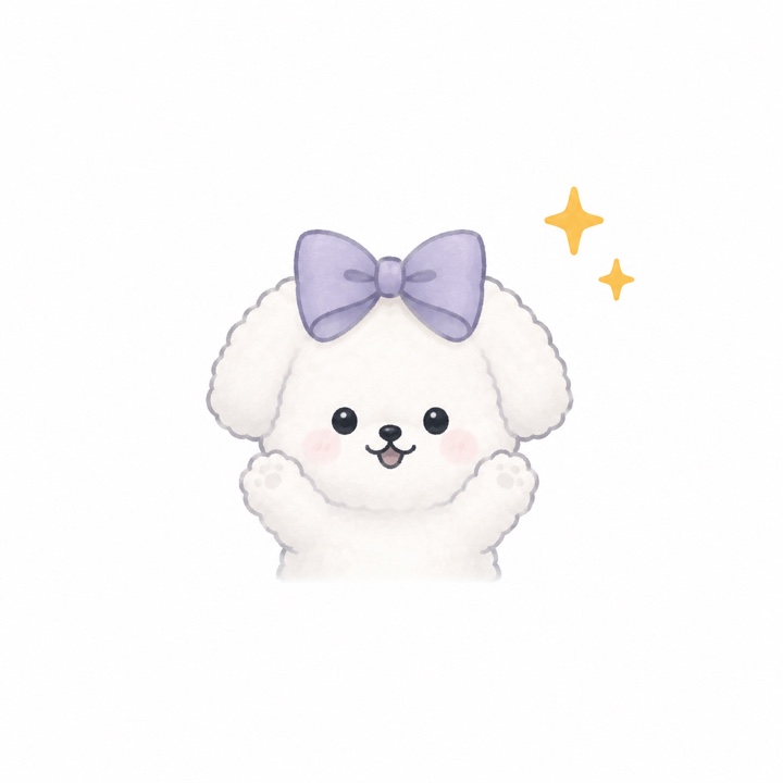 Vivlet's pet wearing the synced bow after tapping the NFC card.